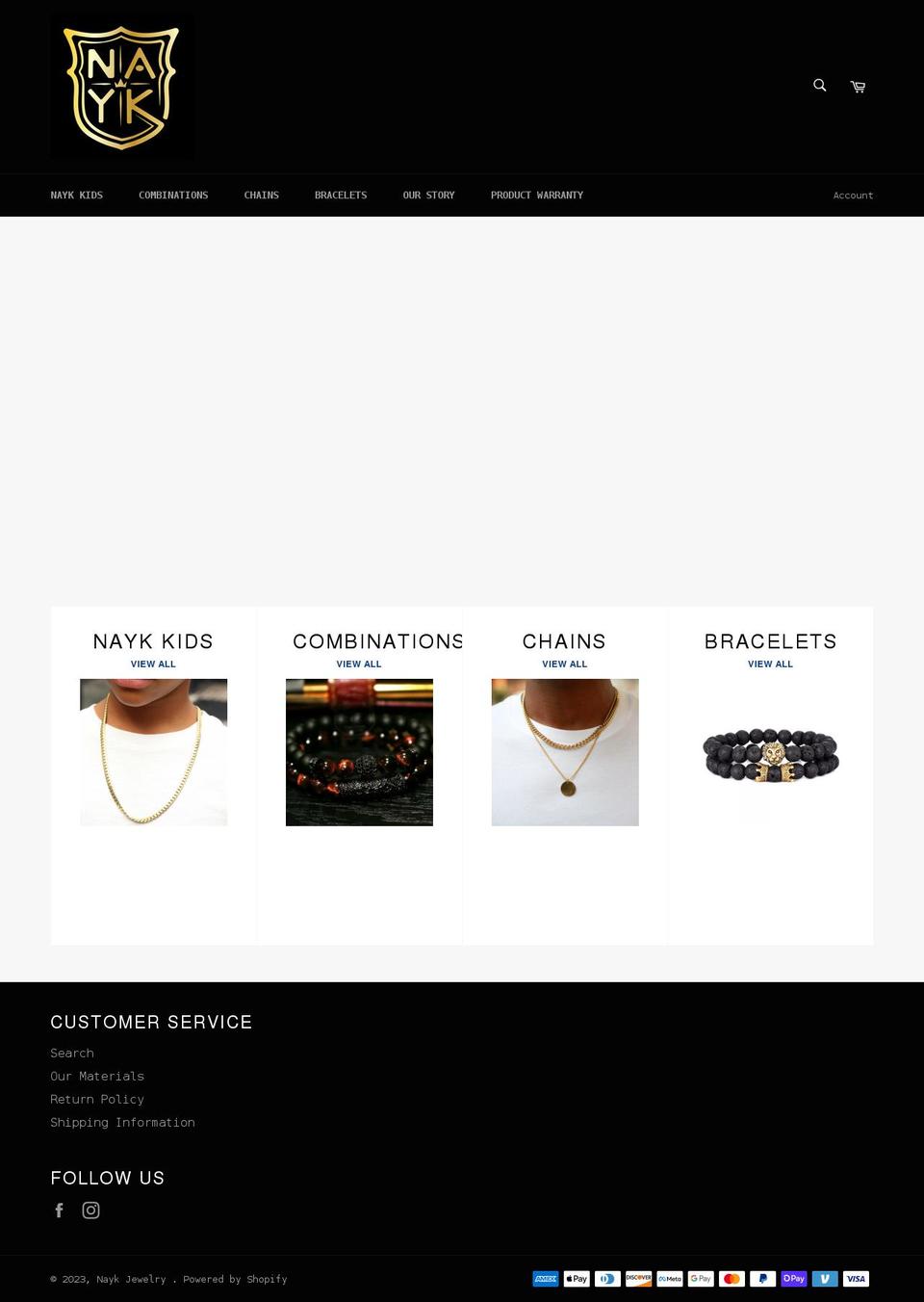 naykjewelry.com shopify website screenshot