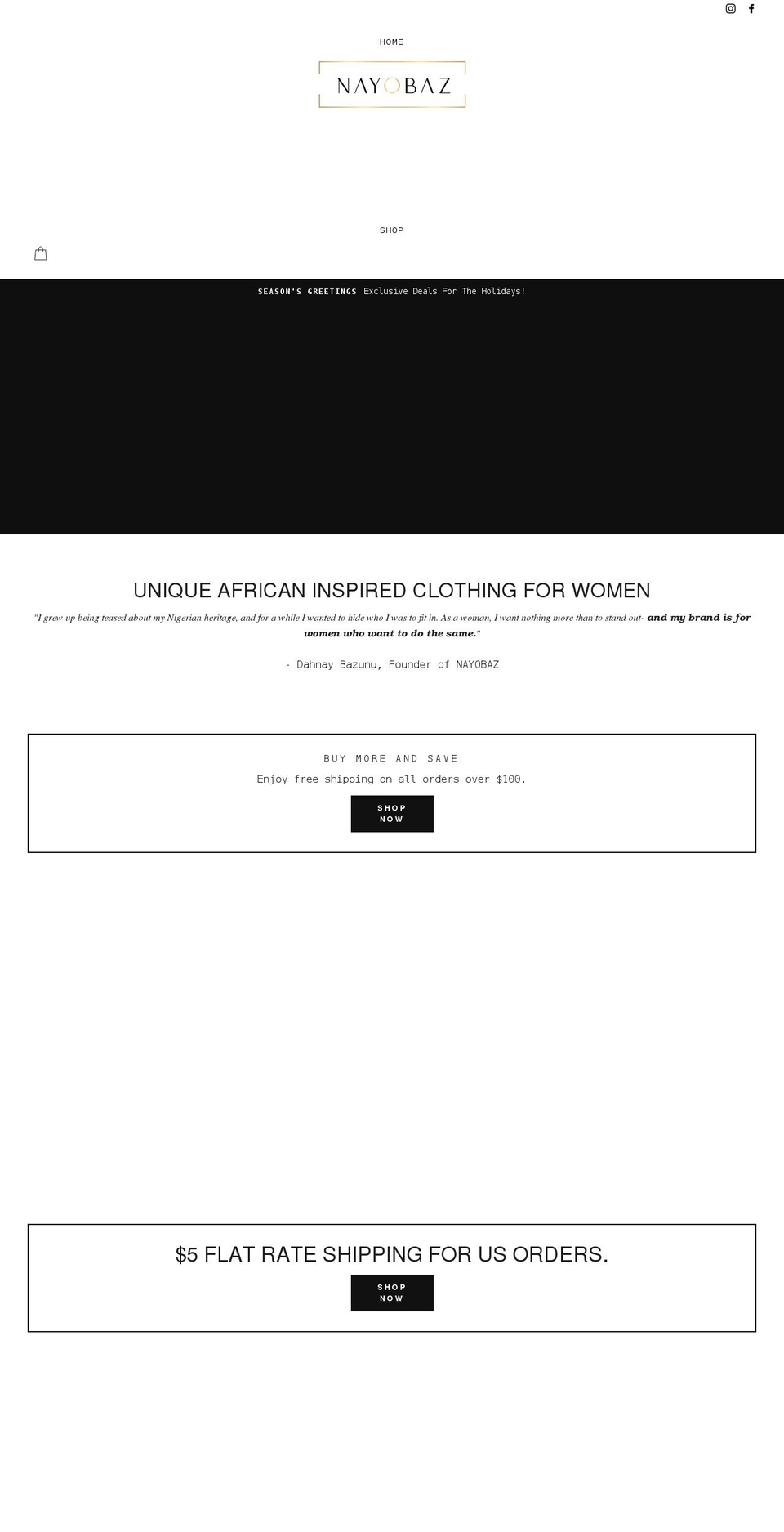 nayobaz.com shopify website screenshot