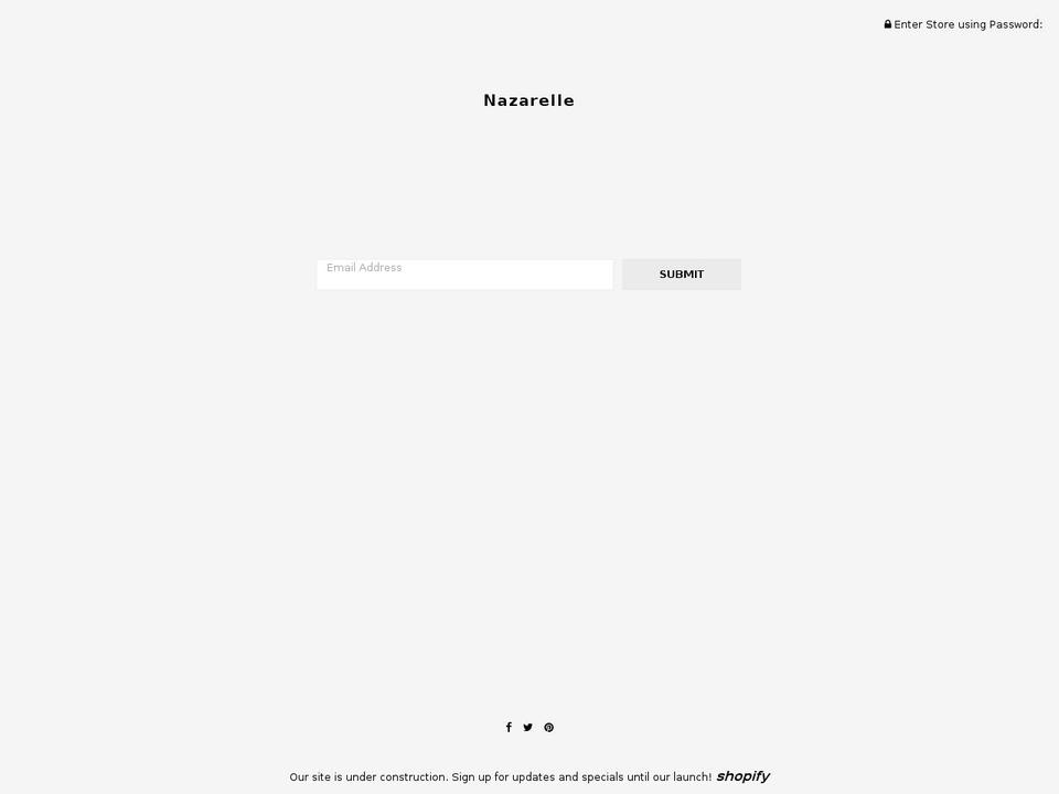 nazarellejewelry.com — Shopify storefront screenshot