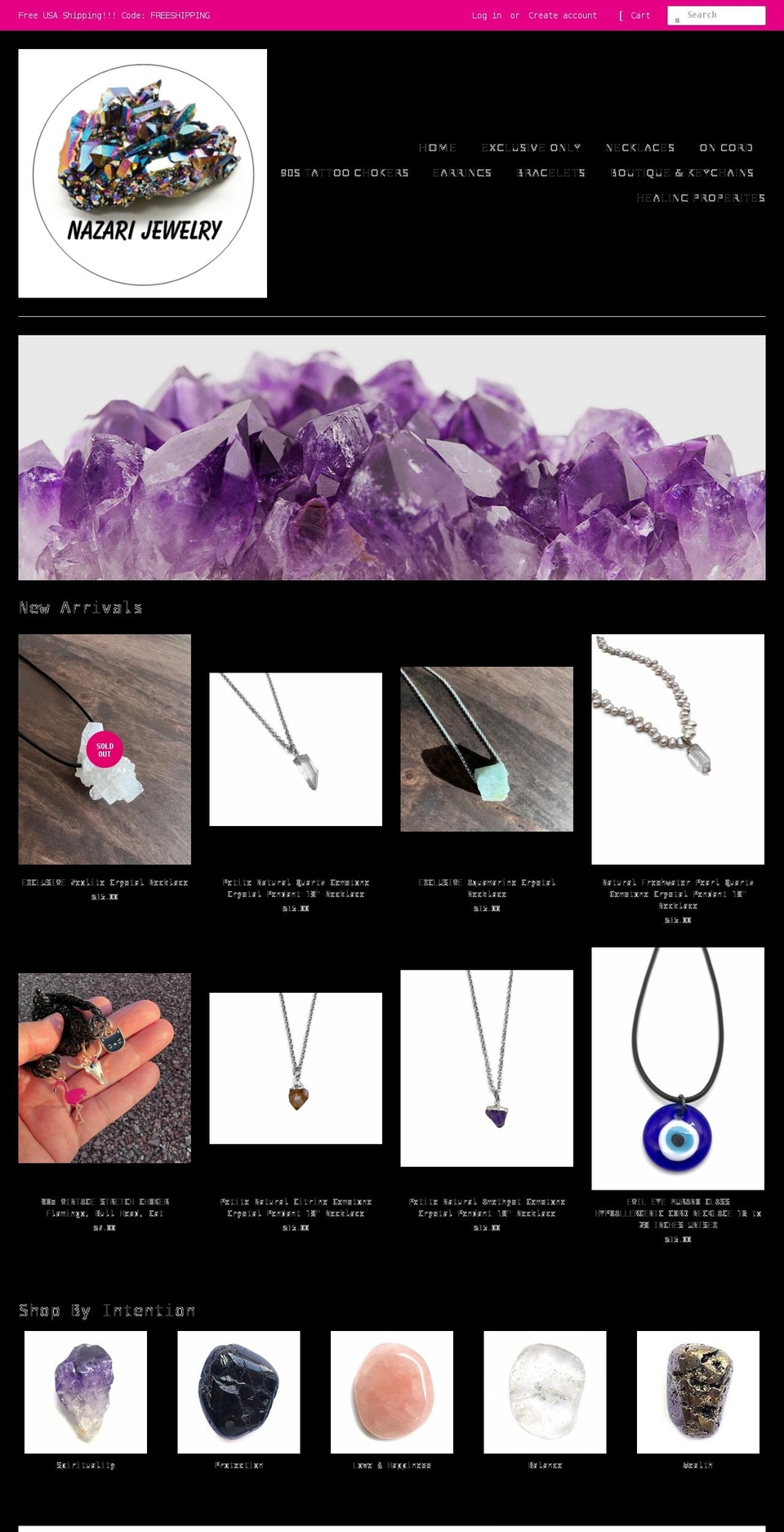 nazarijewelry.com shopify website screenshot