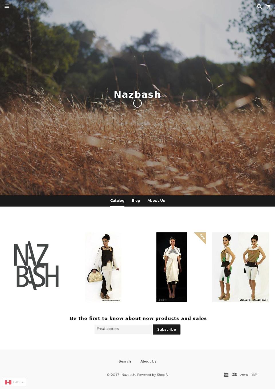 nazbash.com shopify website screenshot