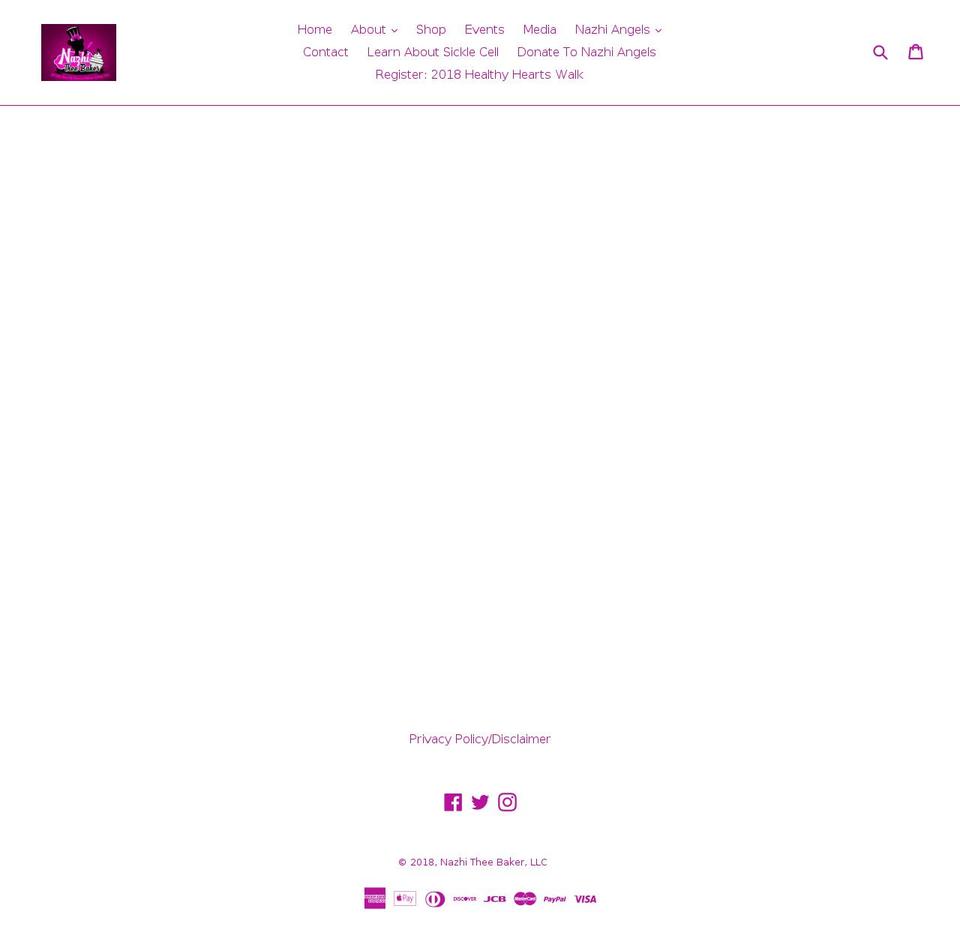nazhitheebaker.com shopify website screenshot