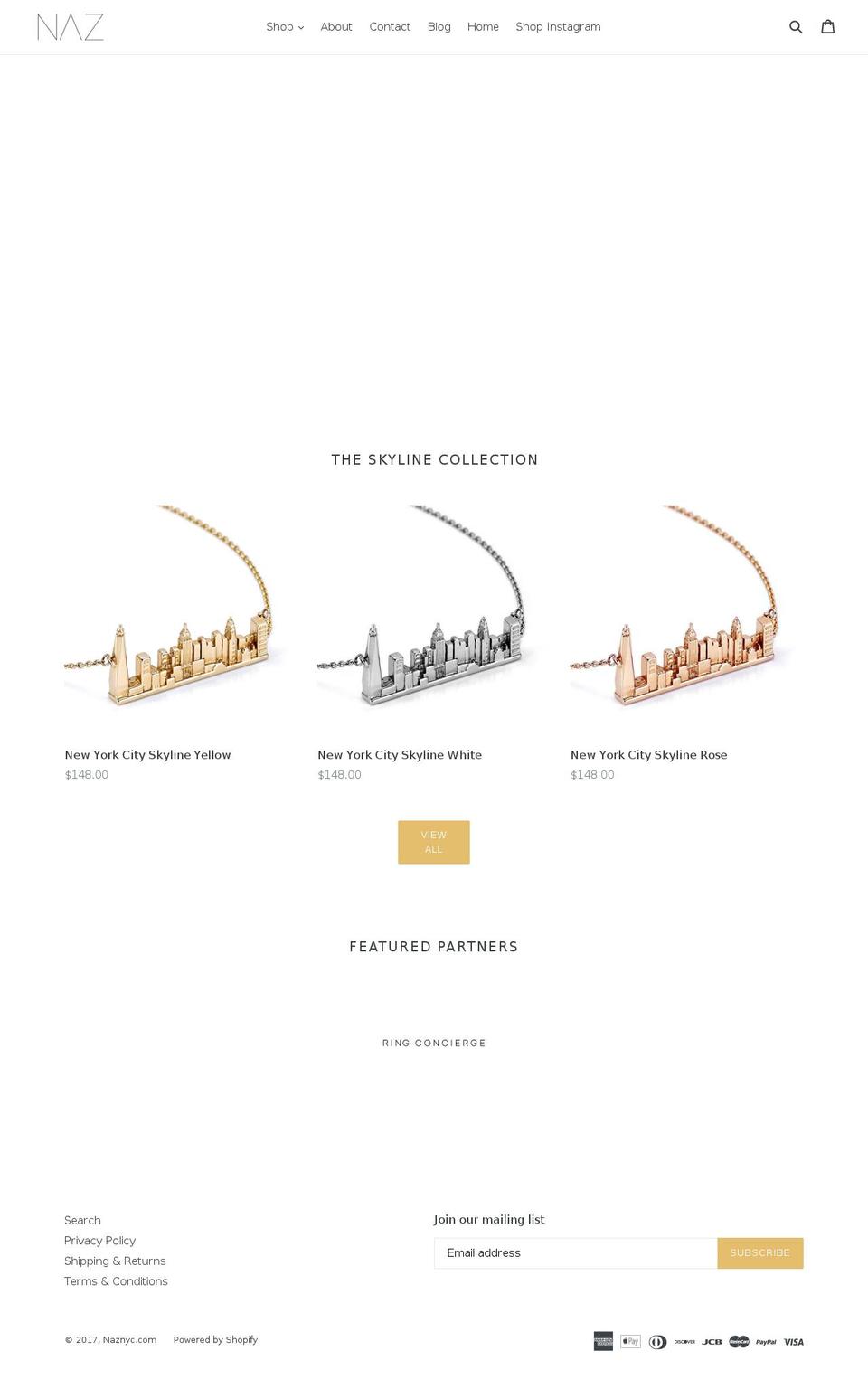 naznyc.com shopify website screenshot