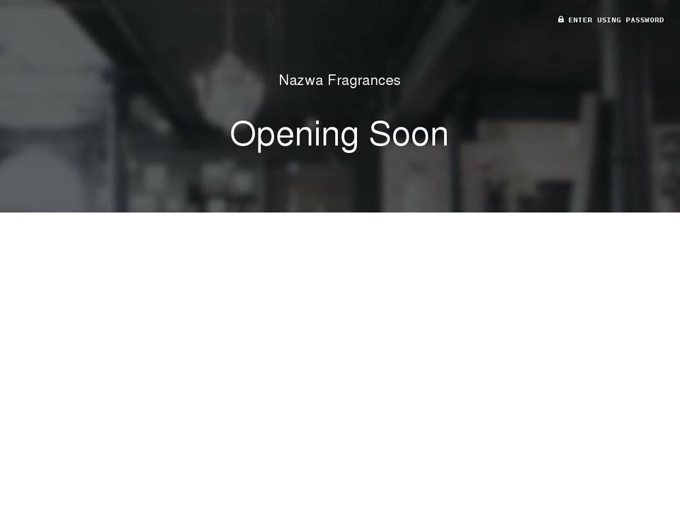nazwafragrances.com shopify website screenshot