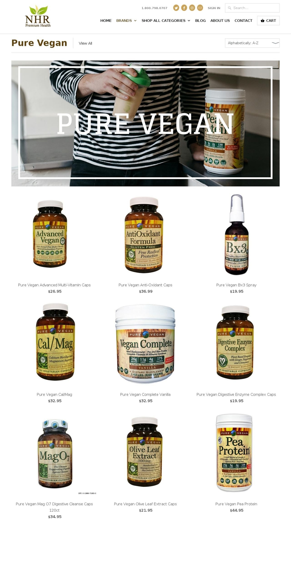 nb-purevegan.com shopify website screenshot