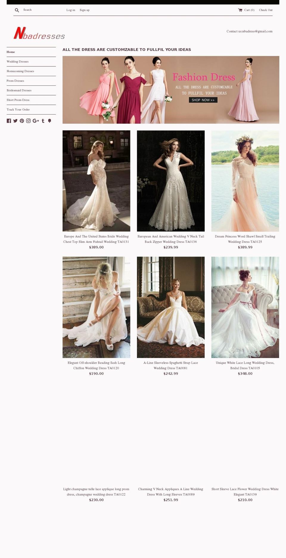 nbadresses.com — Shopify storefront screenshot