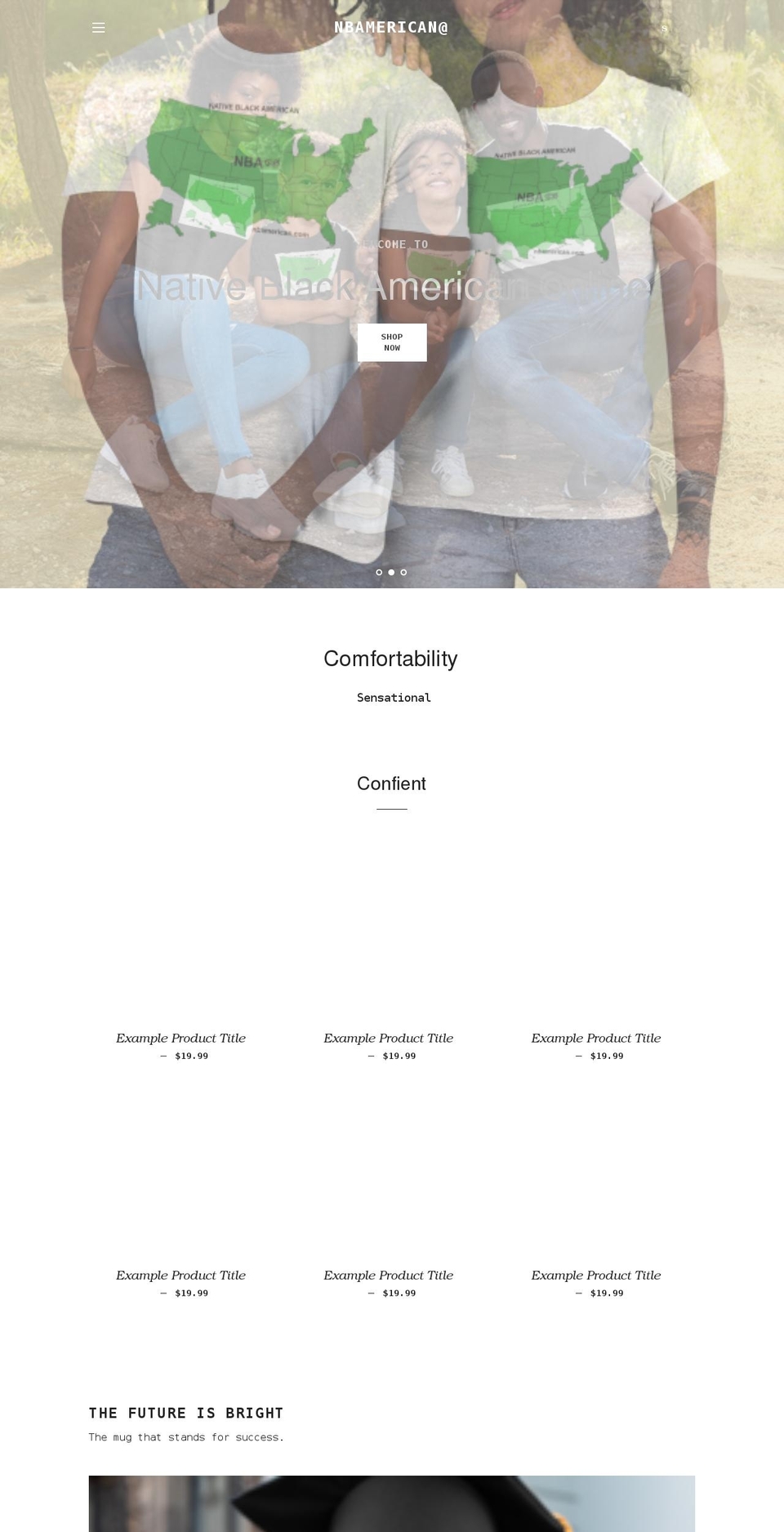 nbamerican.com shopify website screenshot