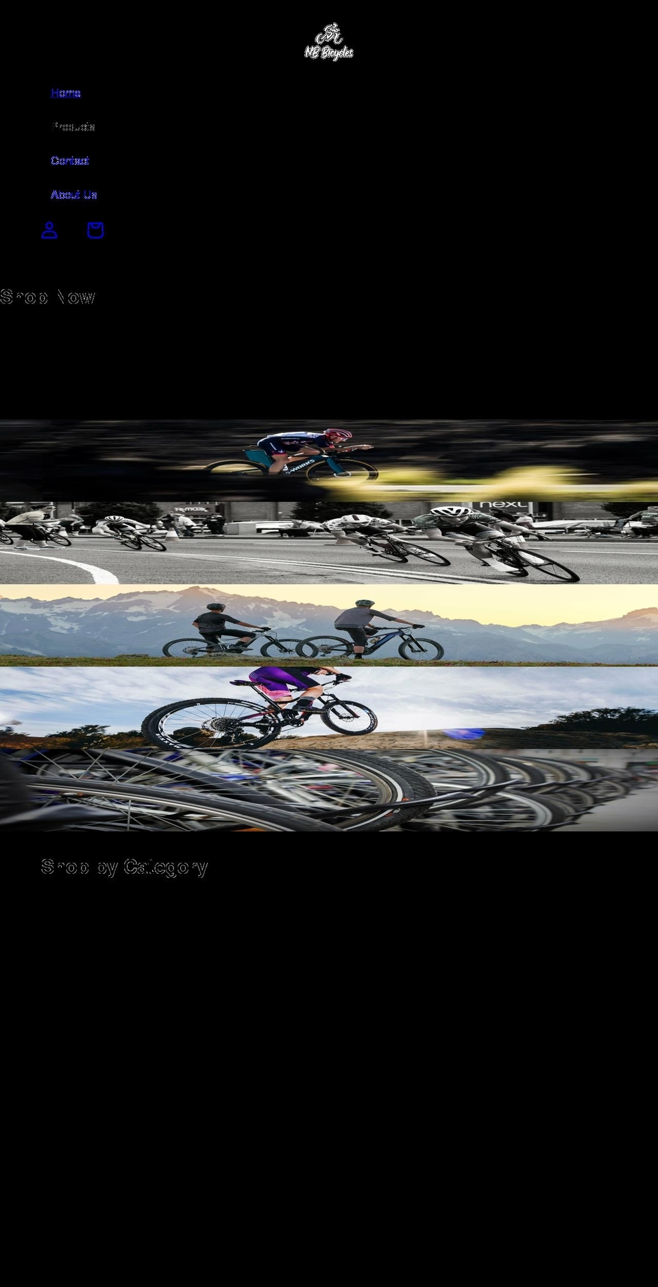 nbbicycles.com shopify website screenshot