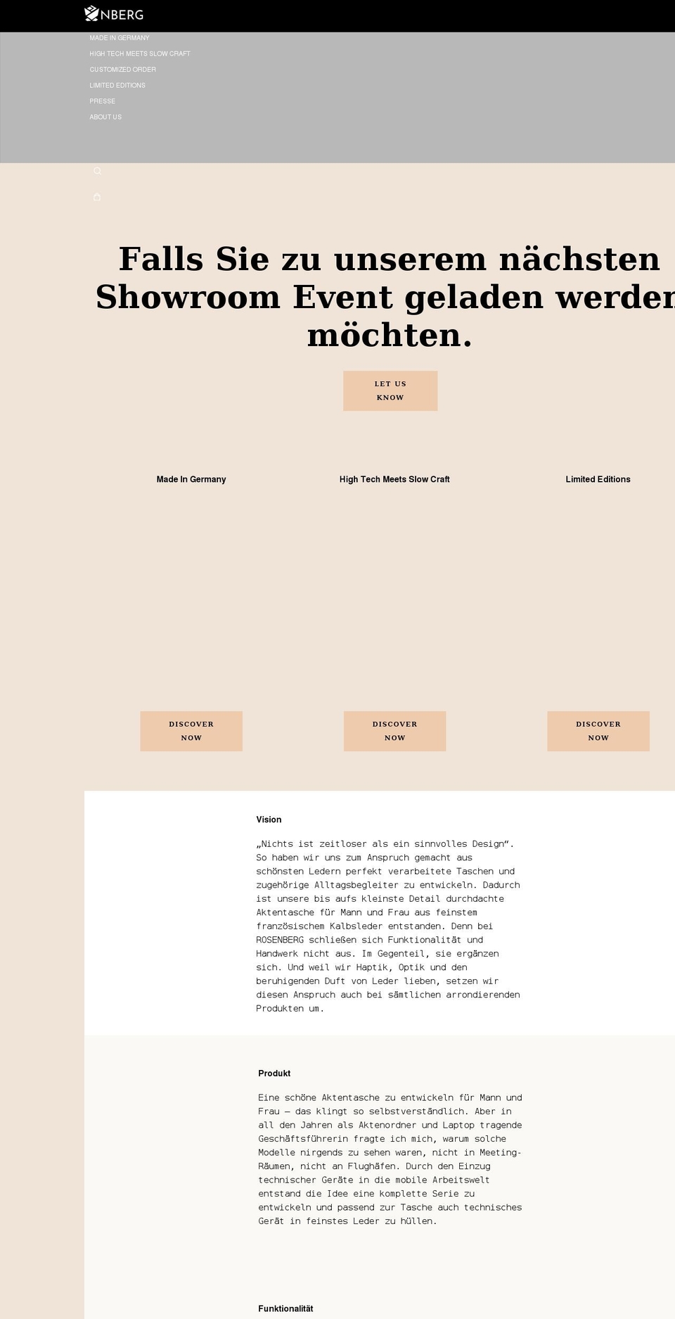 nberg.de shopify website screenshot