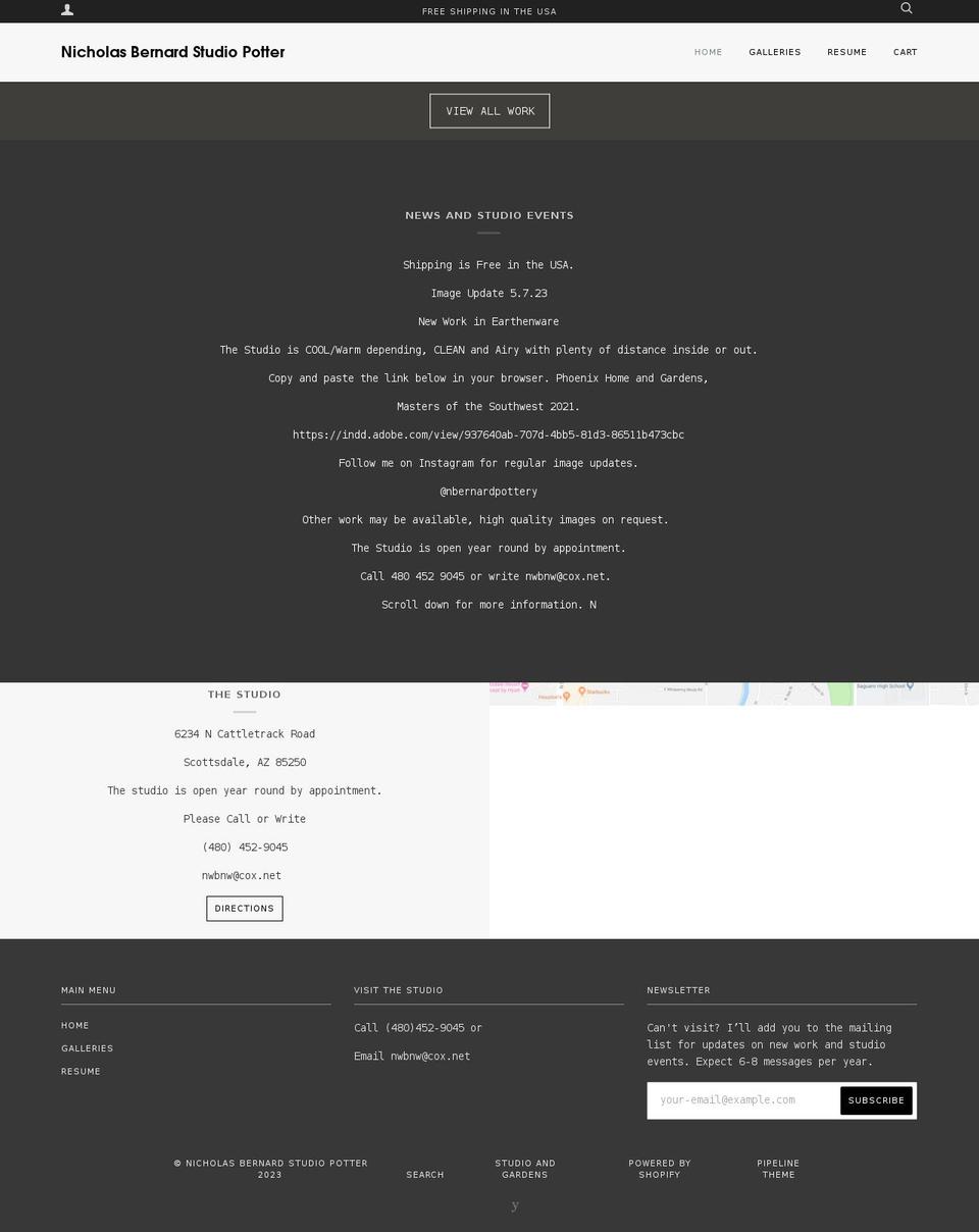 nbernard.com shopify website screenshot