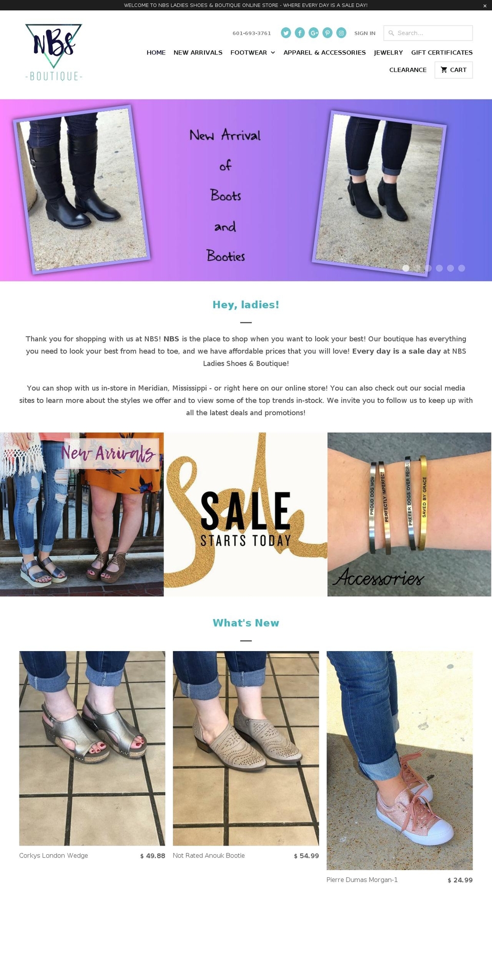 nbsladiesshoes.com shopify website screenshot