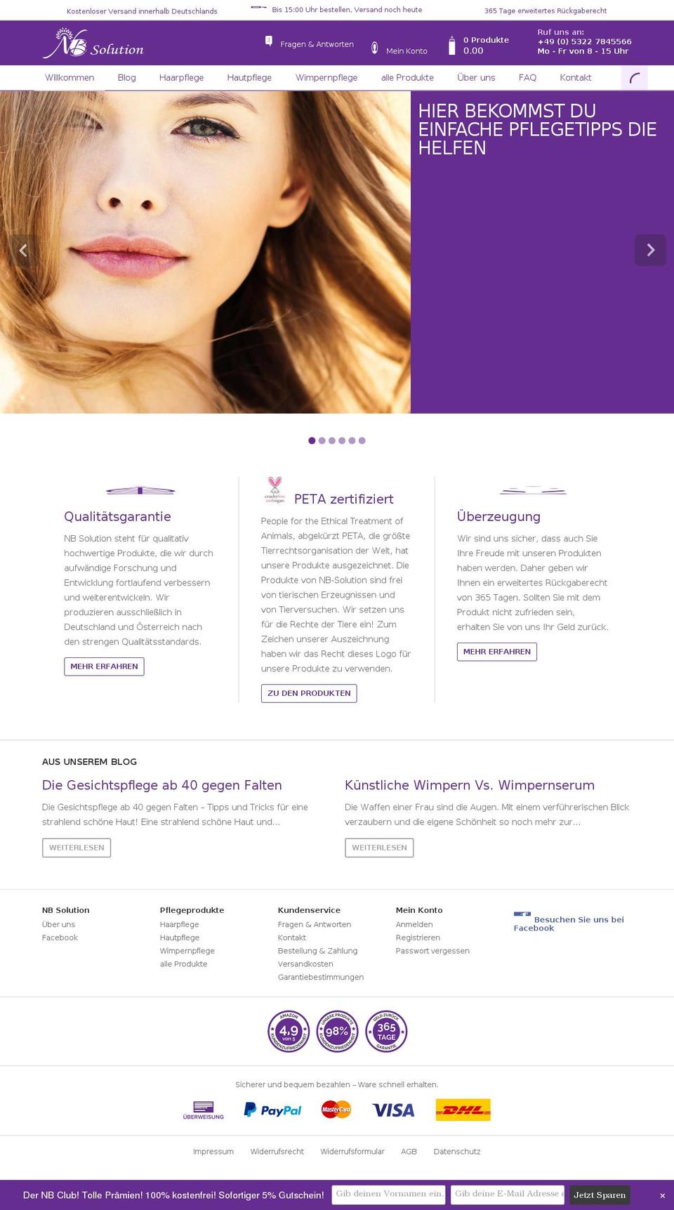 nbsolution.de shopify website screenshot