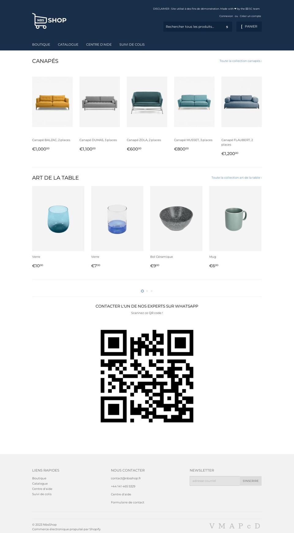 nbsretail.myshopify.com — Shopify storefront screenshot