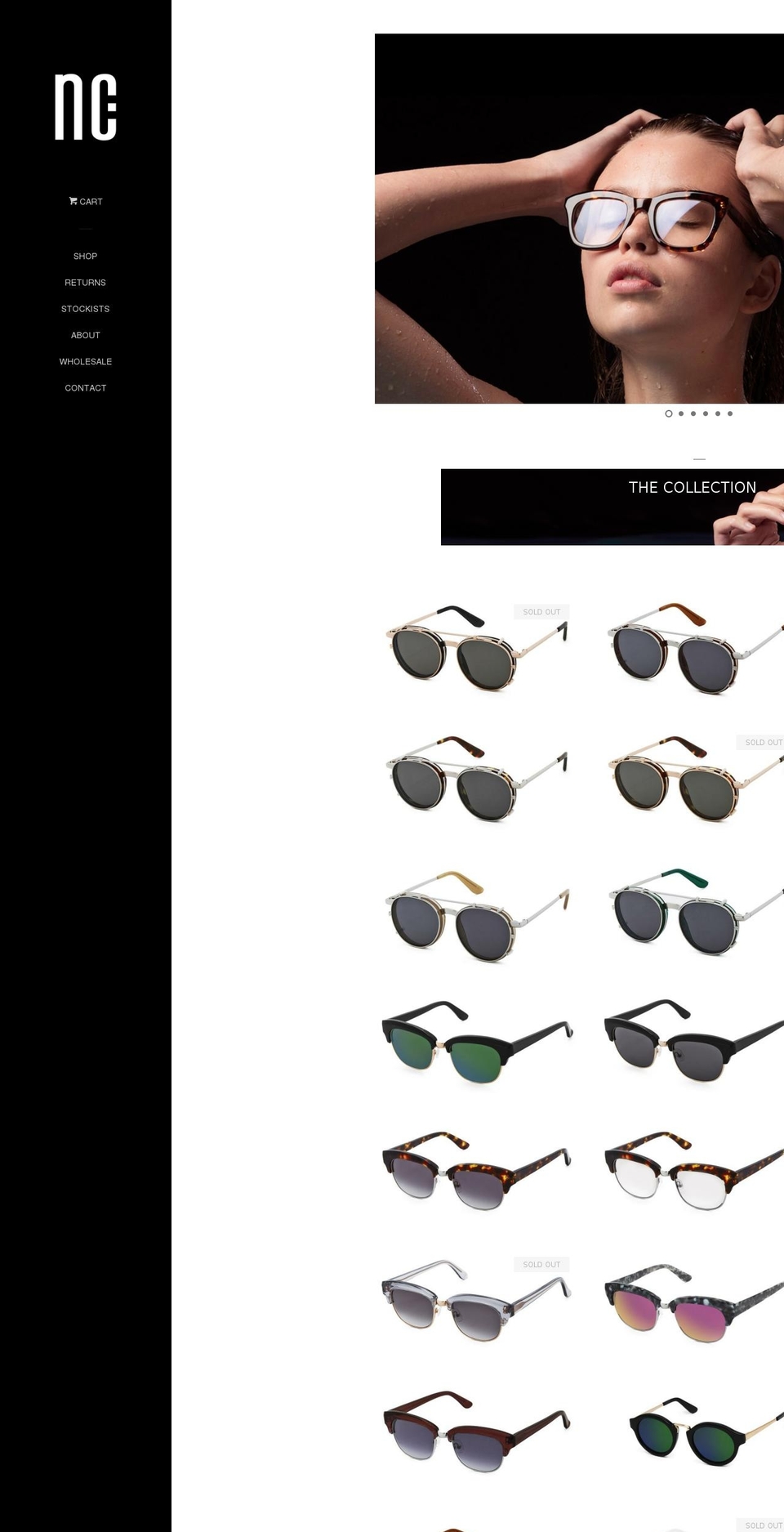 nc-eyewear.com shopify website screenshot