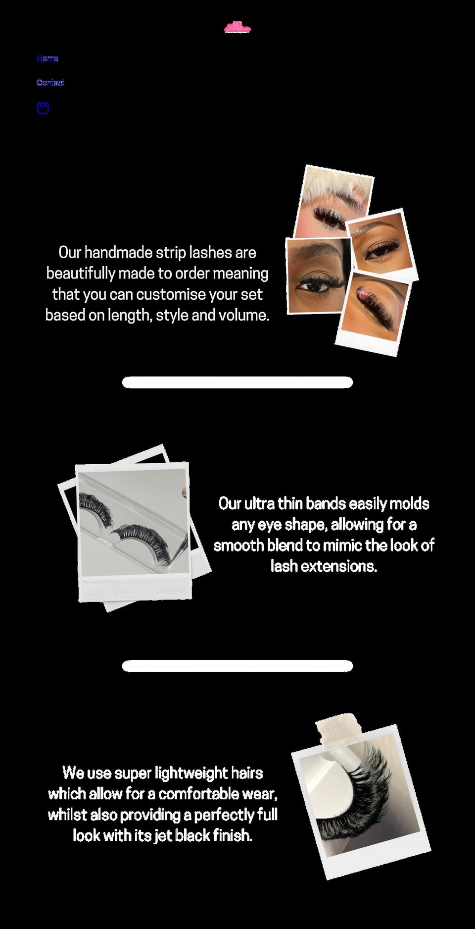 nc-lashes.com shopify website screenshot