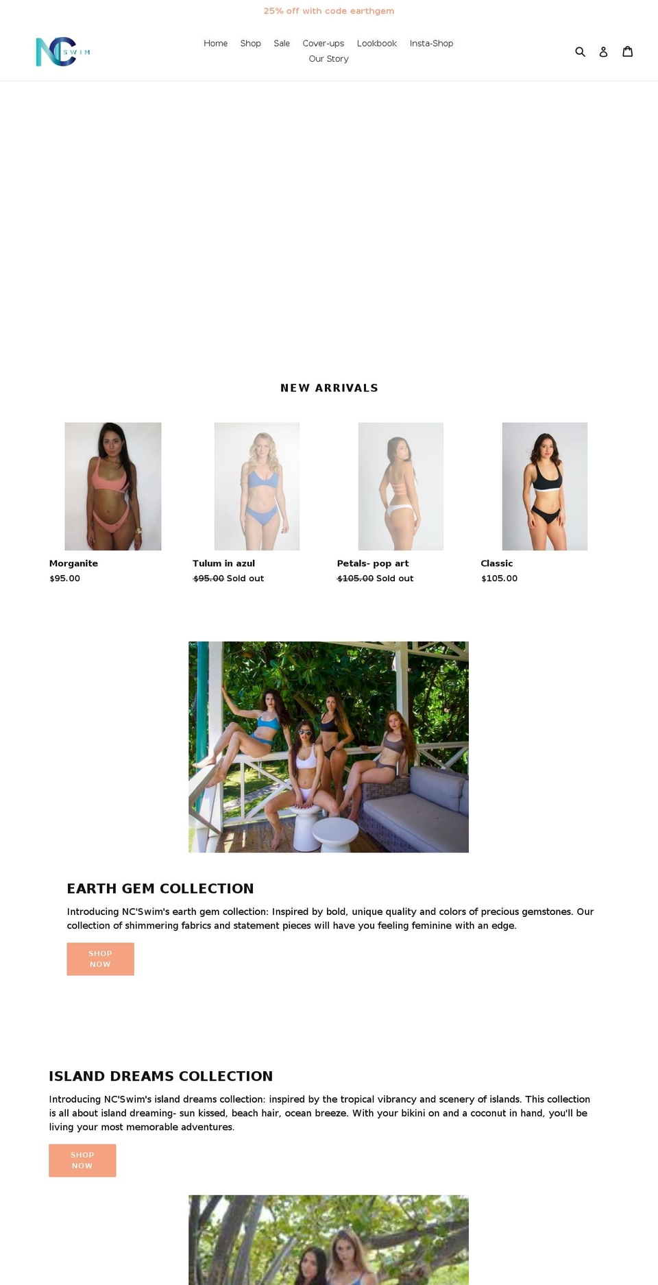 nc-swim.com — Shopify storefront screenshot