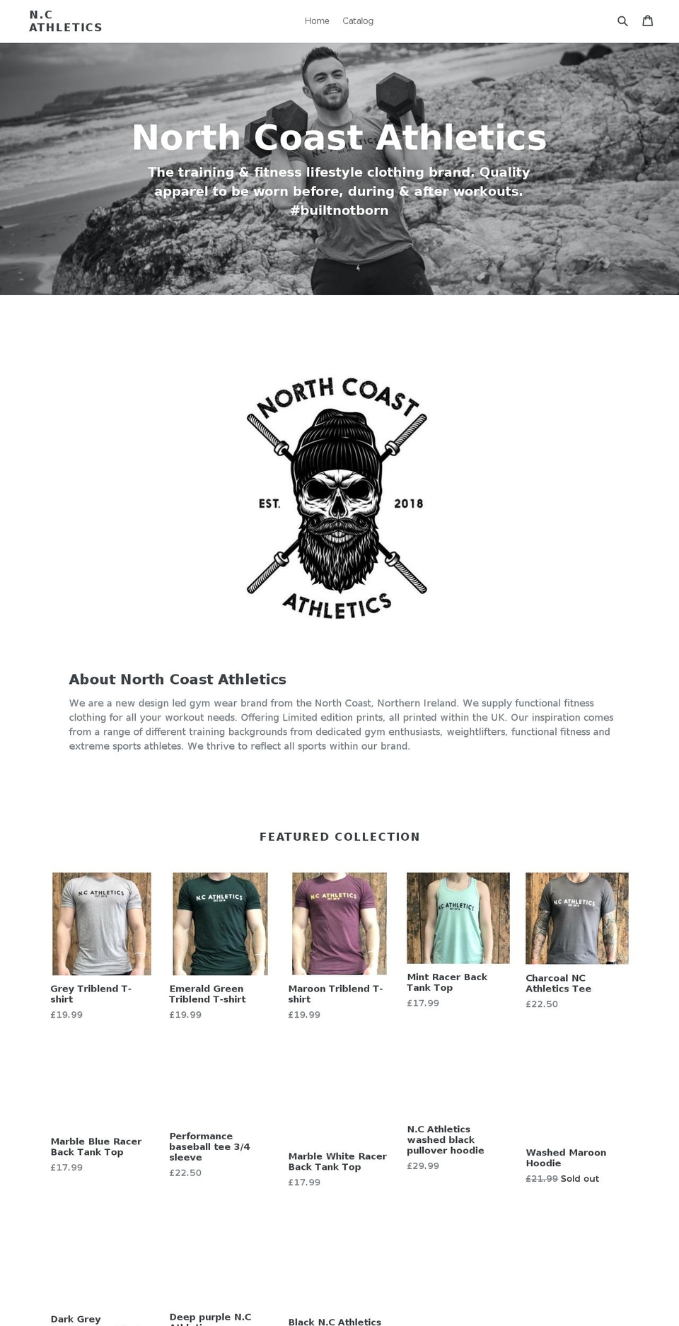 ncathletics.org shopify website screenshot