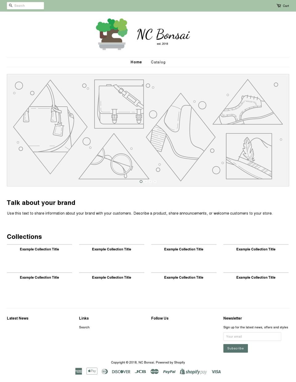 ncbonsai.com — Shopify storefront screenshot