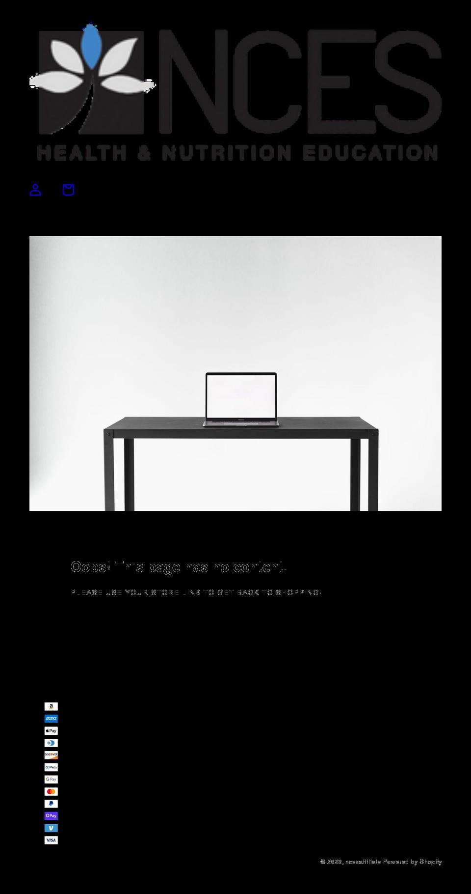 ncesaffiliate.com shopify website screenshot