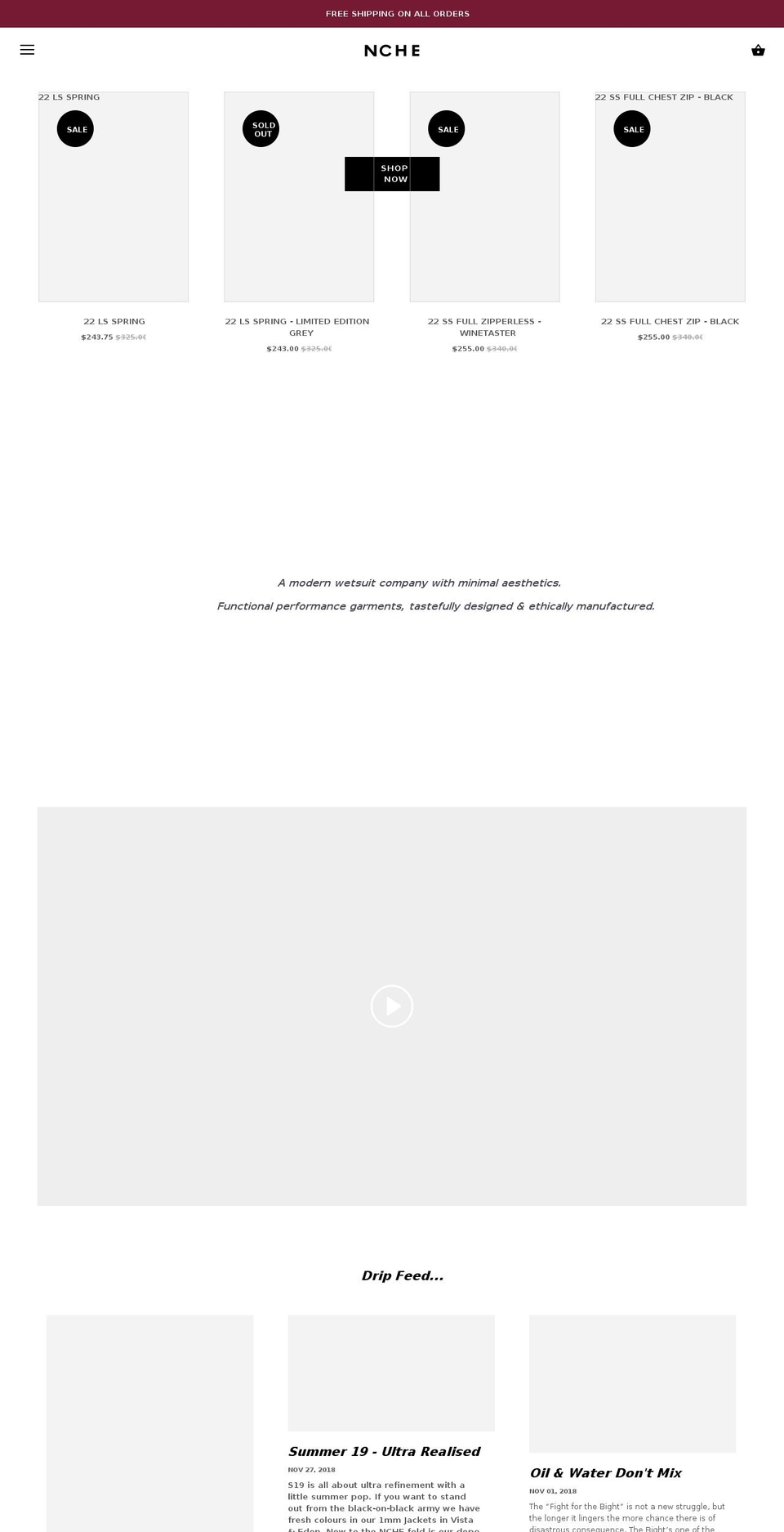 nchesurf.com shopify website screenshot
