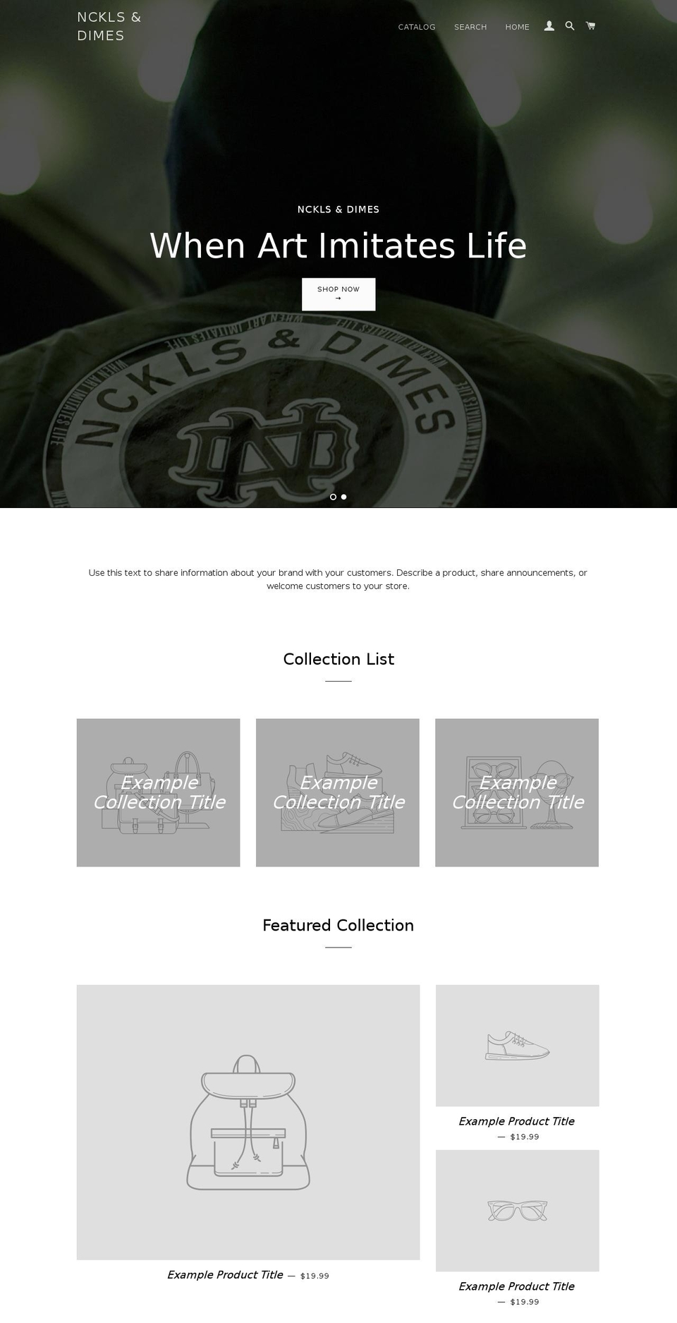 nckls95.com shopify website screenshot
