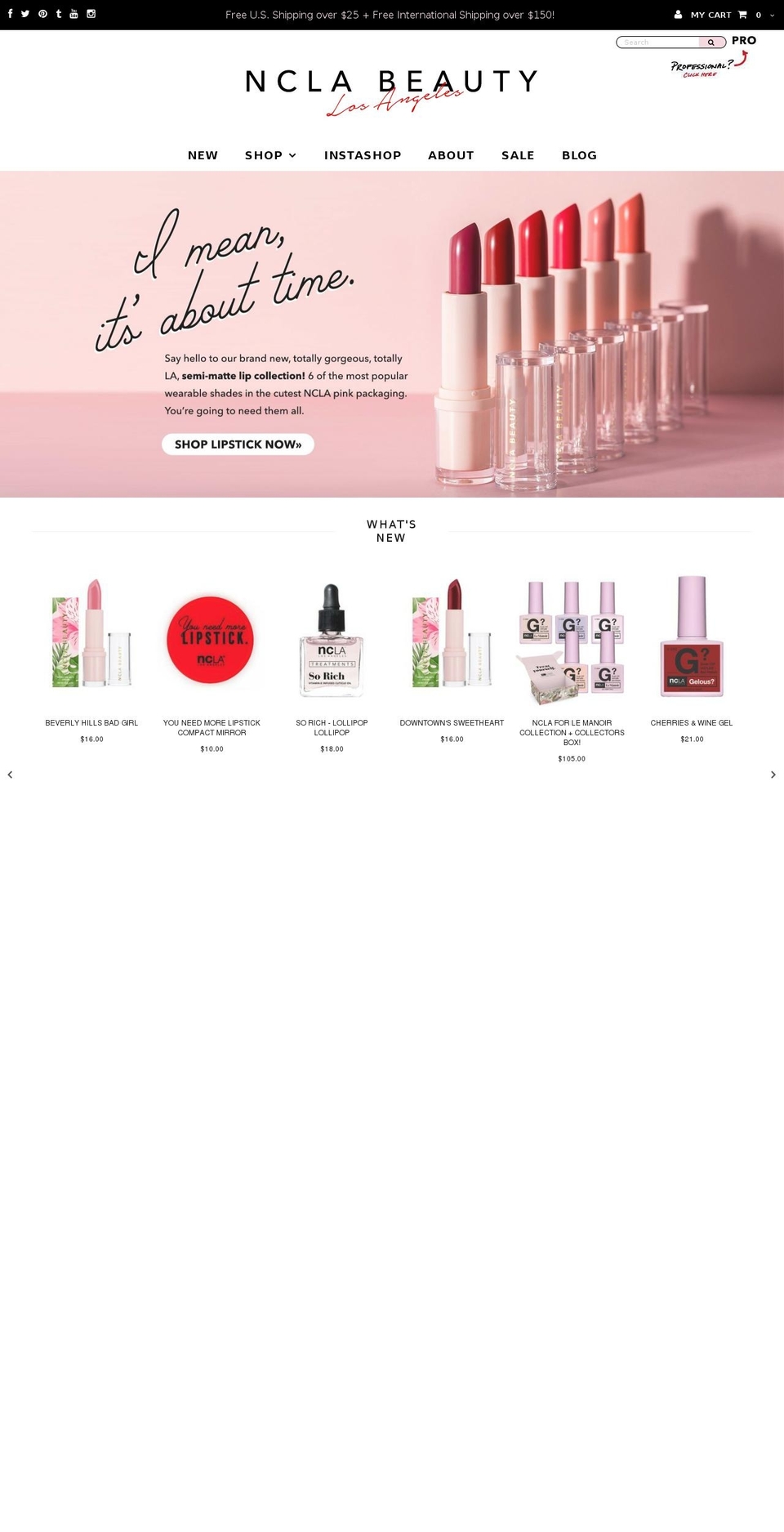 nclabeauty.com — Shopify storefront screenshot