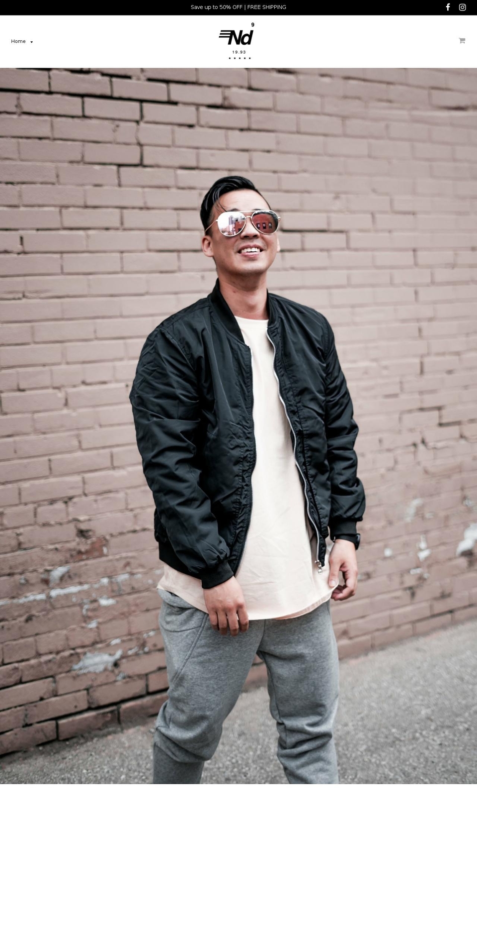 ndapparelonlinestore.com shopify website screenshot