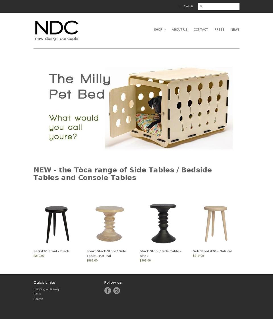 ndcstore.co.nz shopify website screenshot