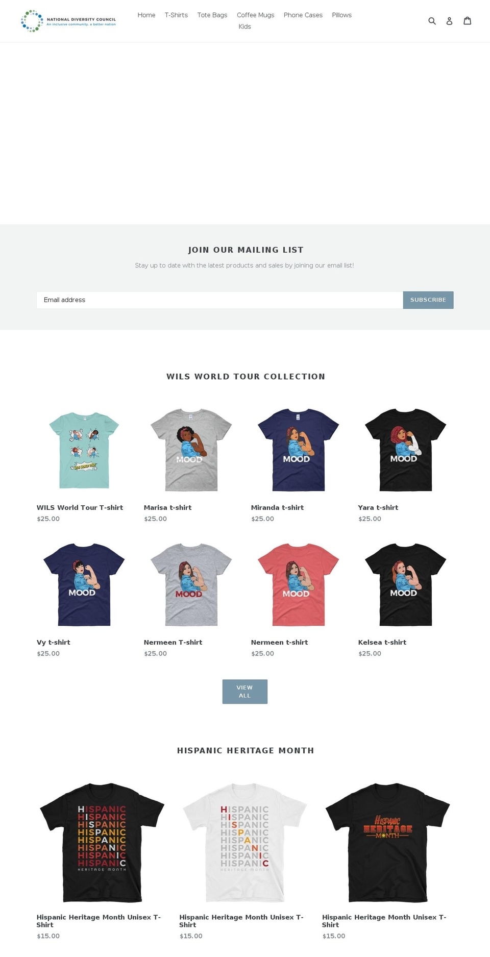 ndcstore.org shopify website screenshot