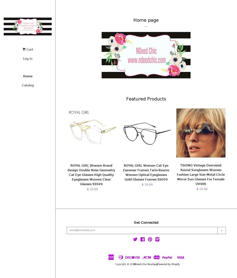 ndeedchic.com — Shopify storefront screenshot