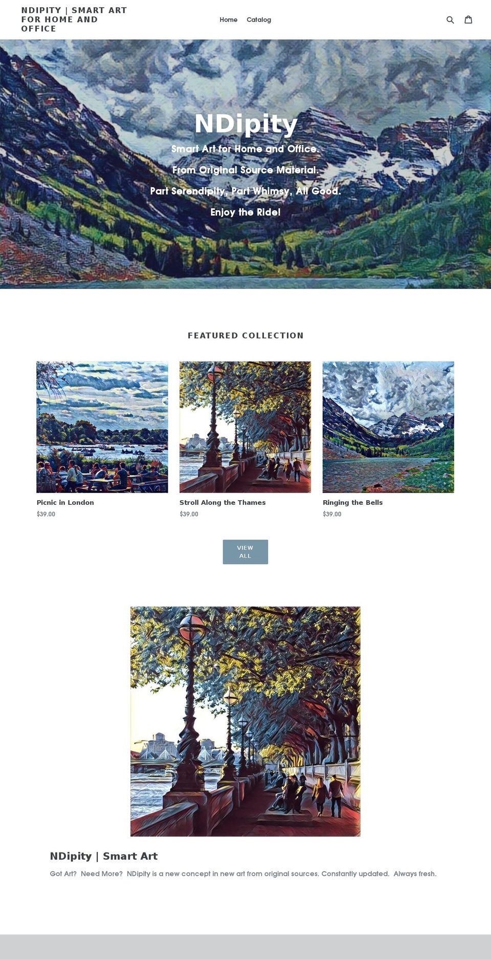 ndipity.com shopify website screenshot