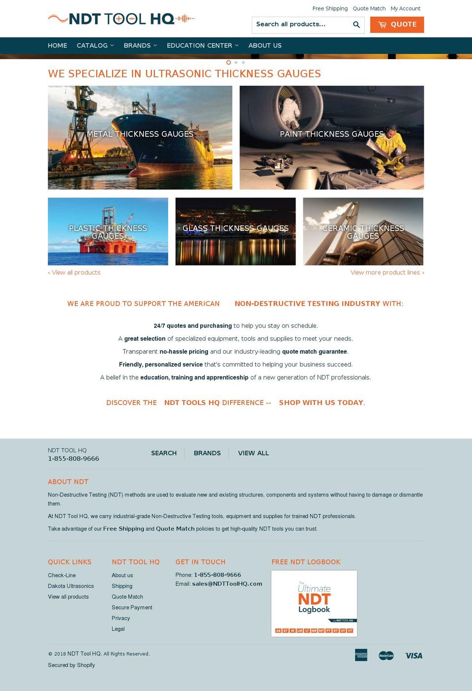 ndttoolhq.com — Shopify storefront screenshot