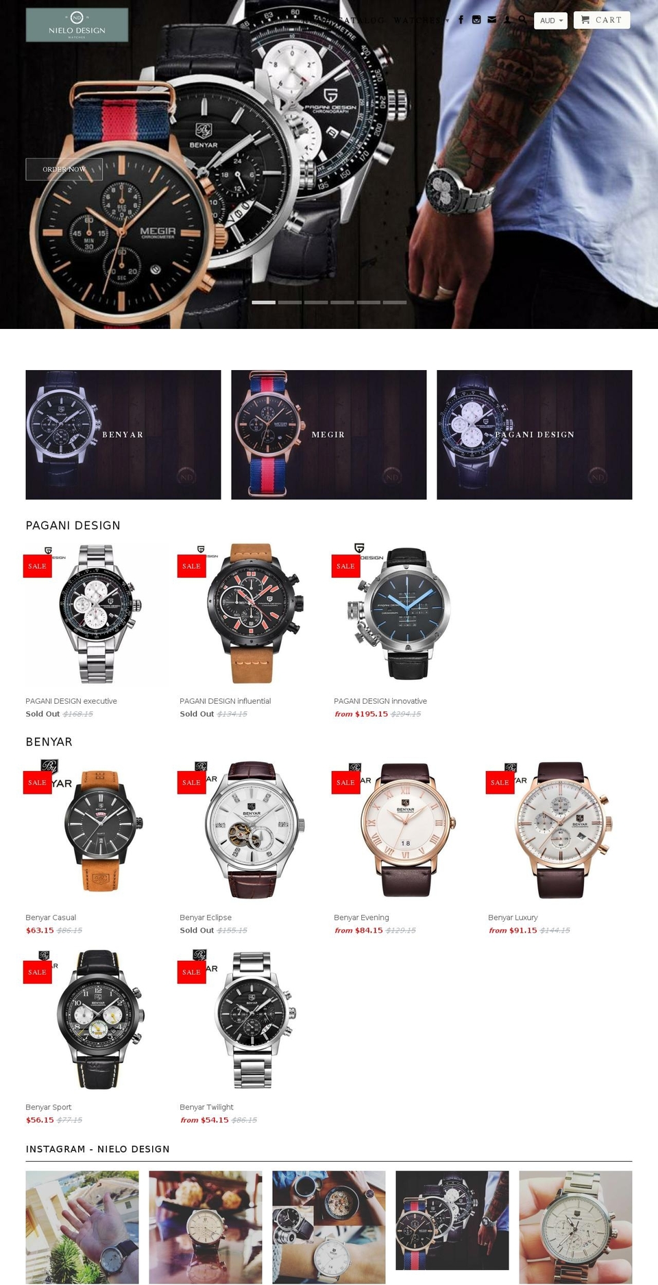 ndwatches.net shopify website screenshot
