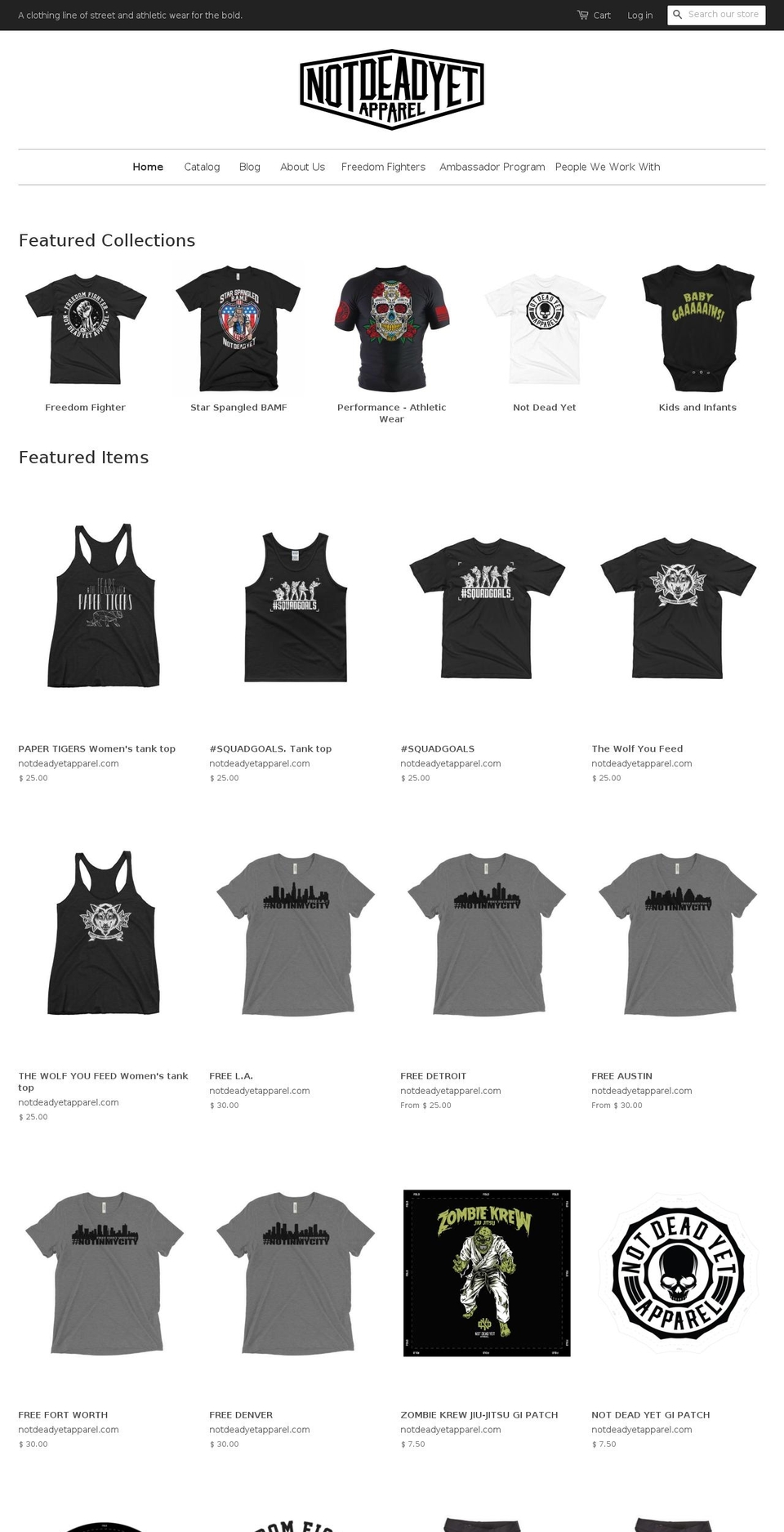 ndyapparel.com shopify website screenshot