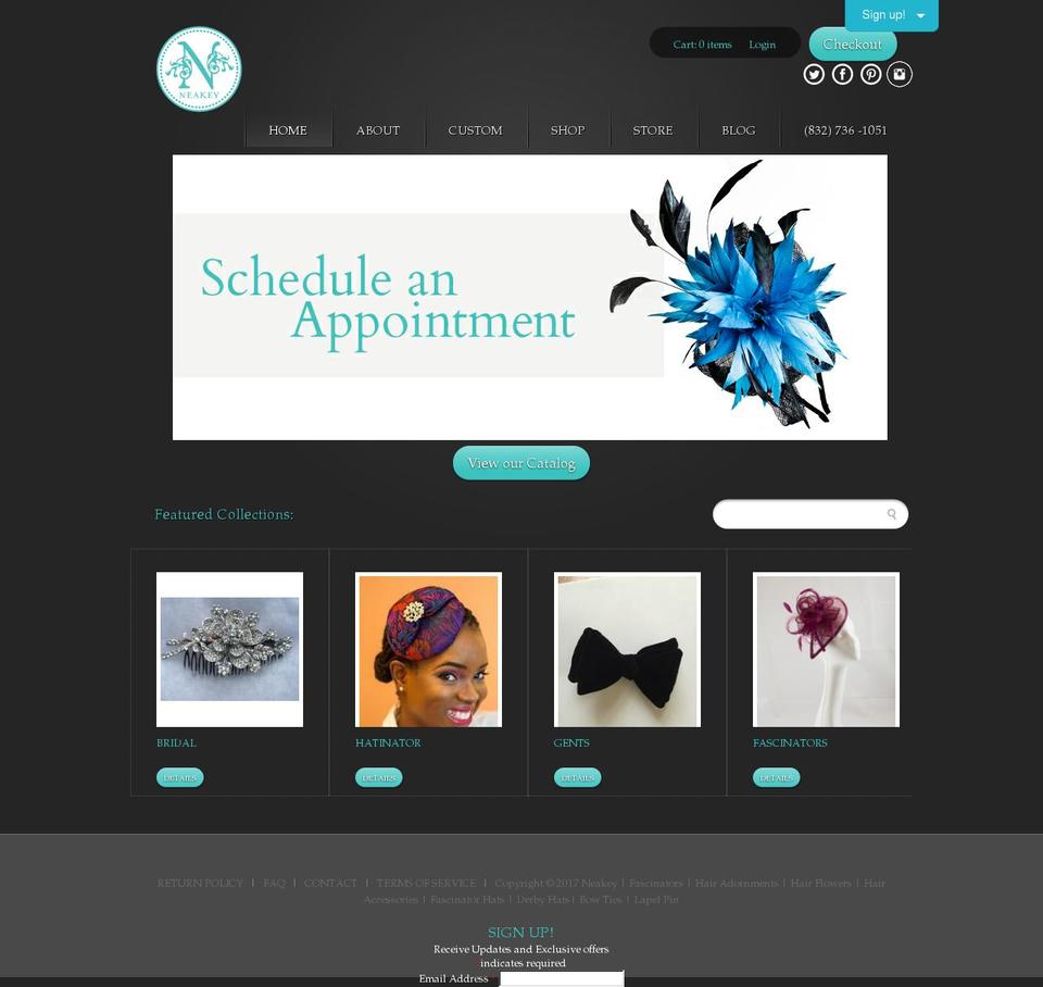 mono Shopify theme site example neakey.com