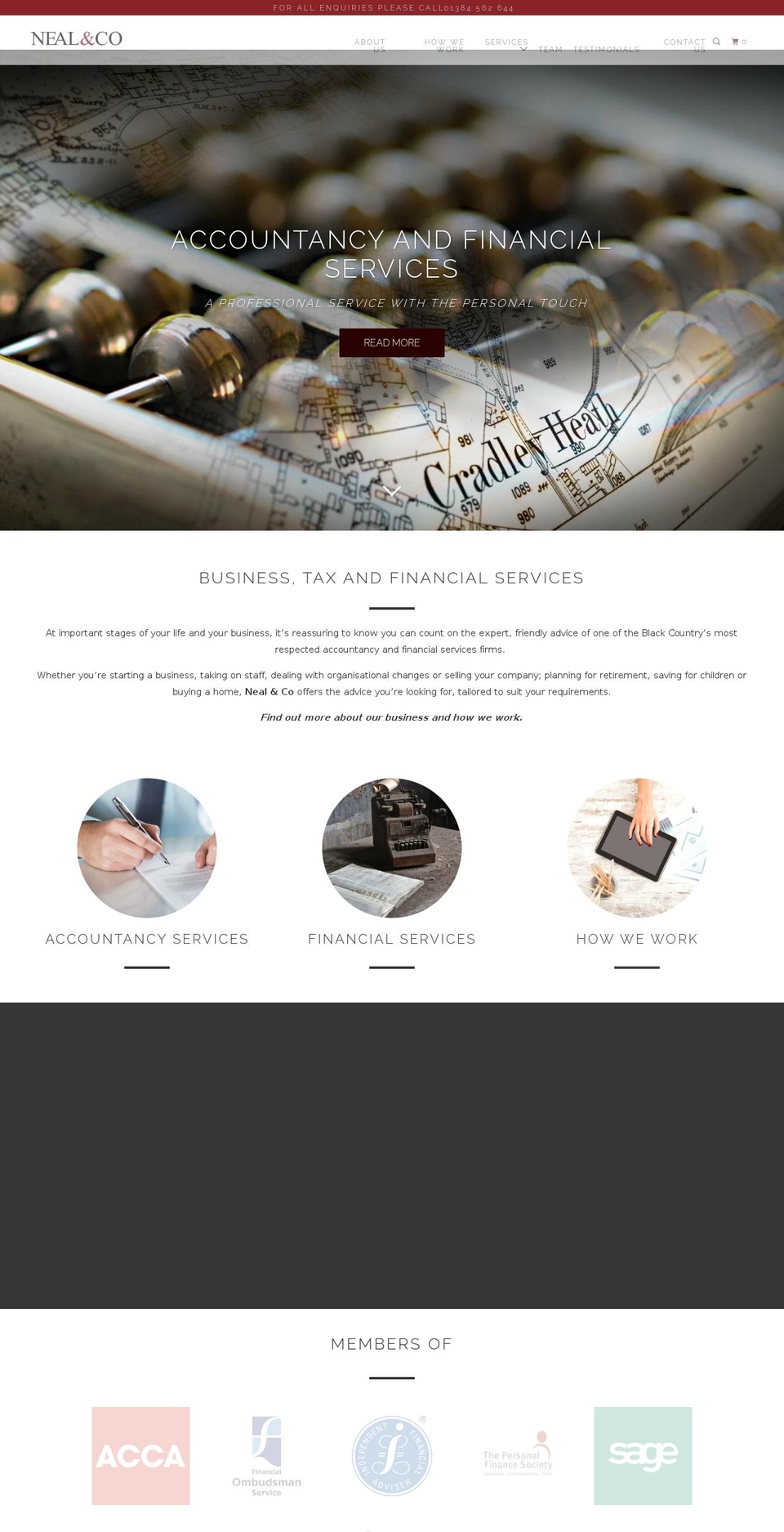 nealandco.uk shopify website screenshot