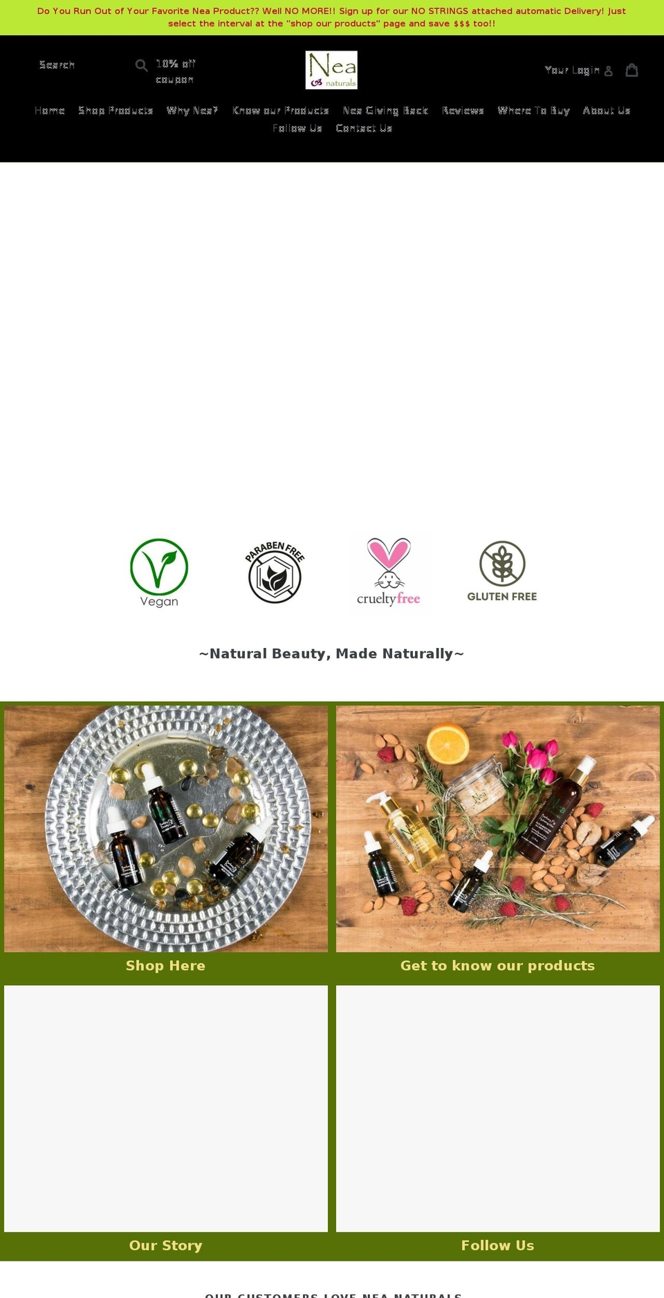 neanaturals.com — Shopify storefront screenshot