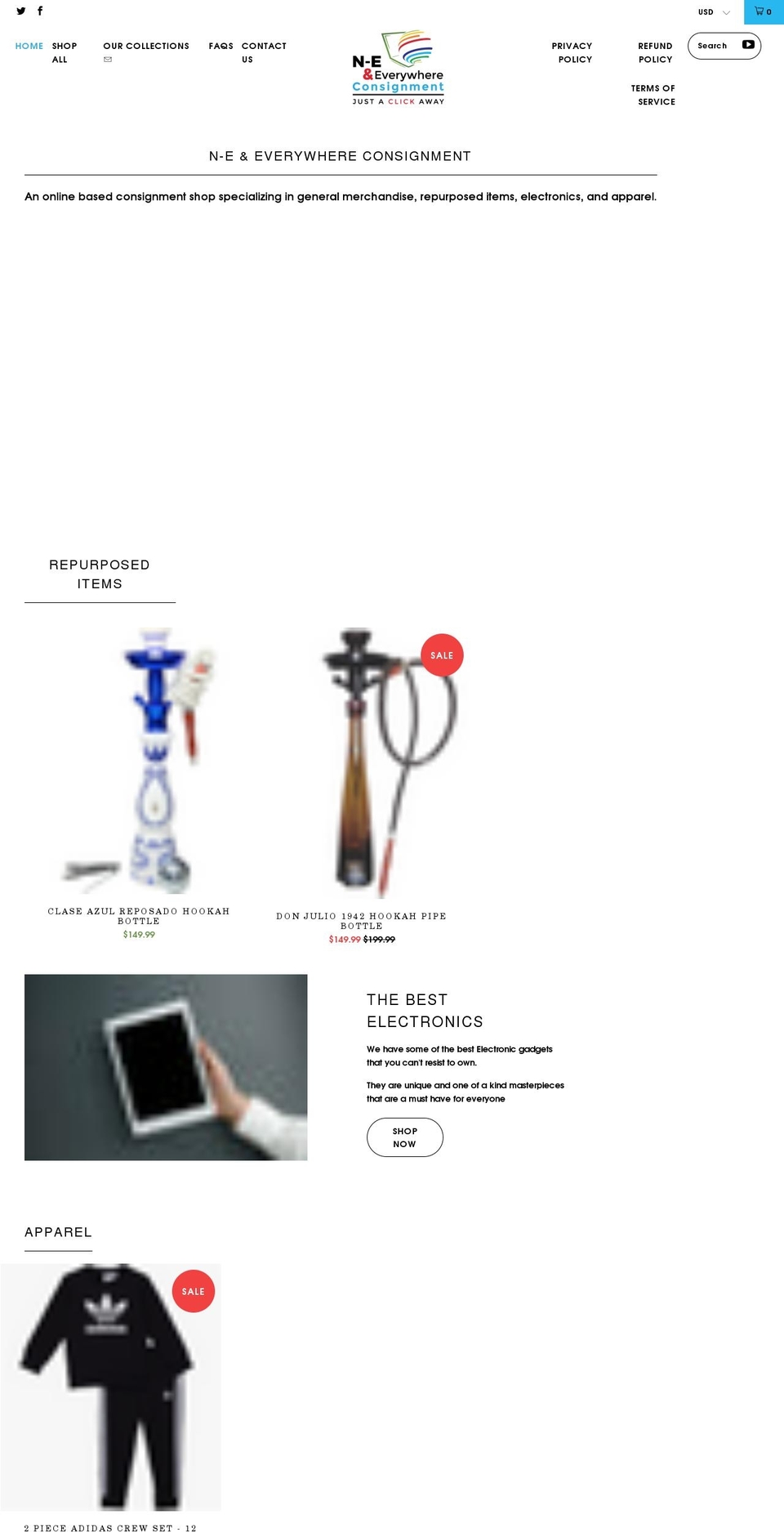 neandeverywhere.com shopify website screenshot