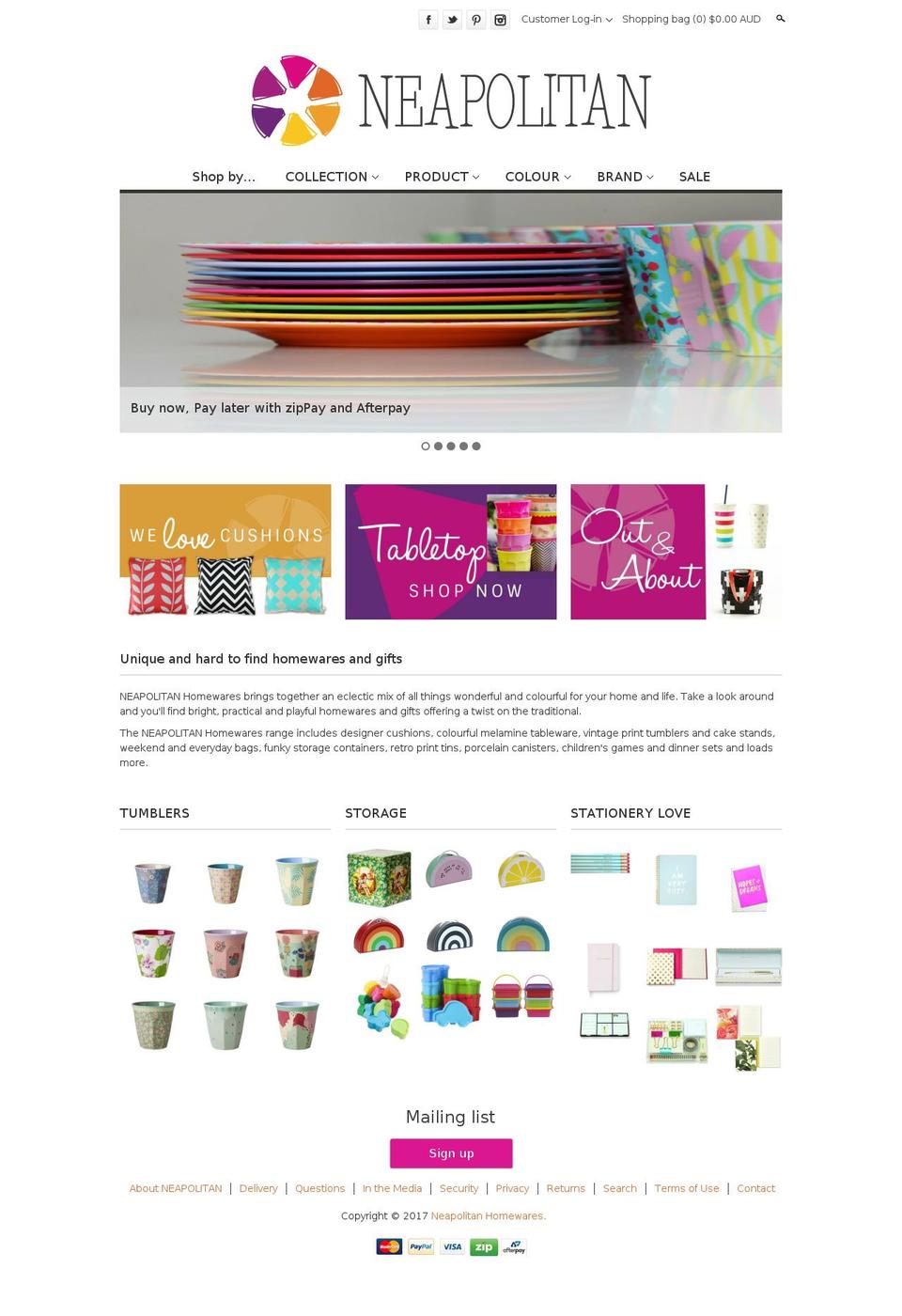 neapolitan.net.au shopify website screenshot