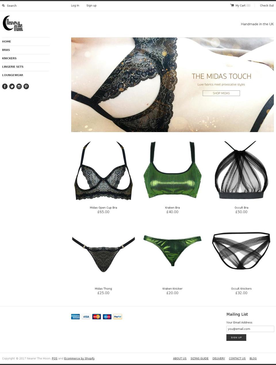 nearerthemoon.com shopify website screenshot