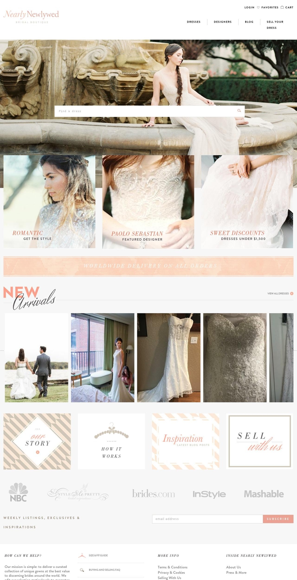 nearlynewlywed.com shopify website screenshot