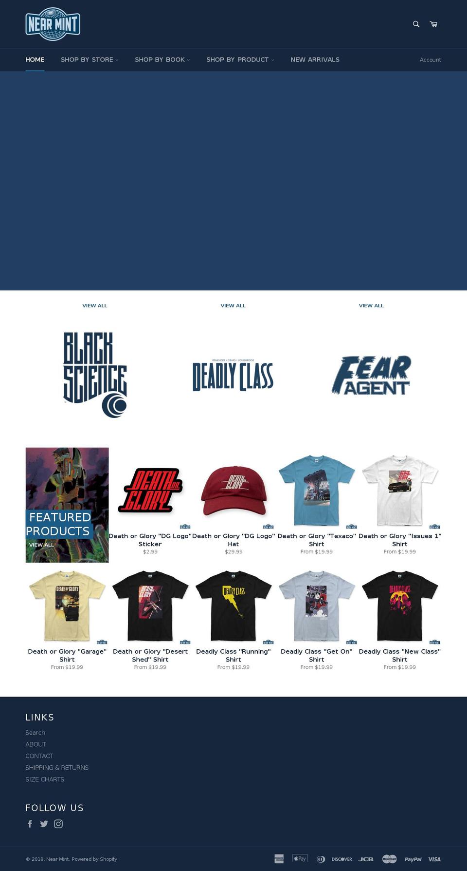 nearmintmerch.com — Shopify storefront screenshot