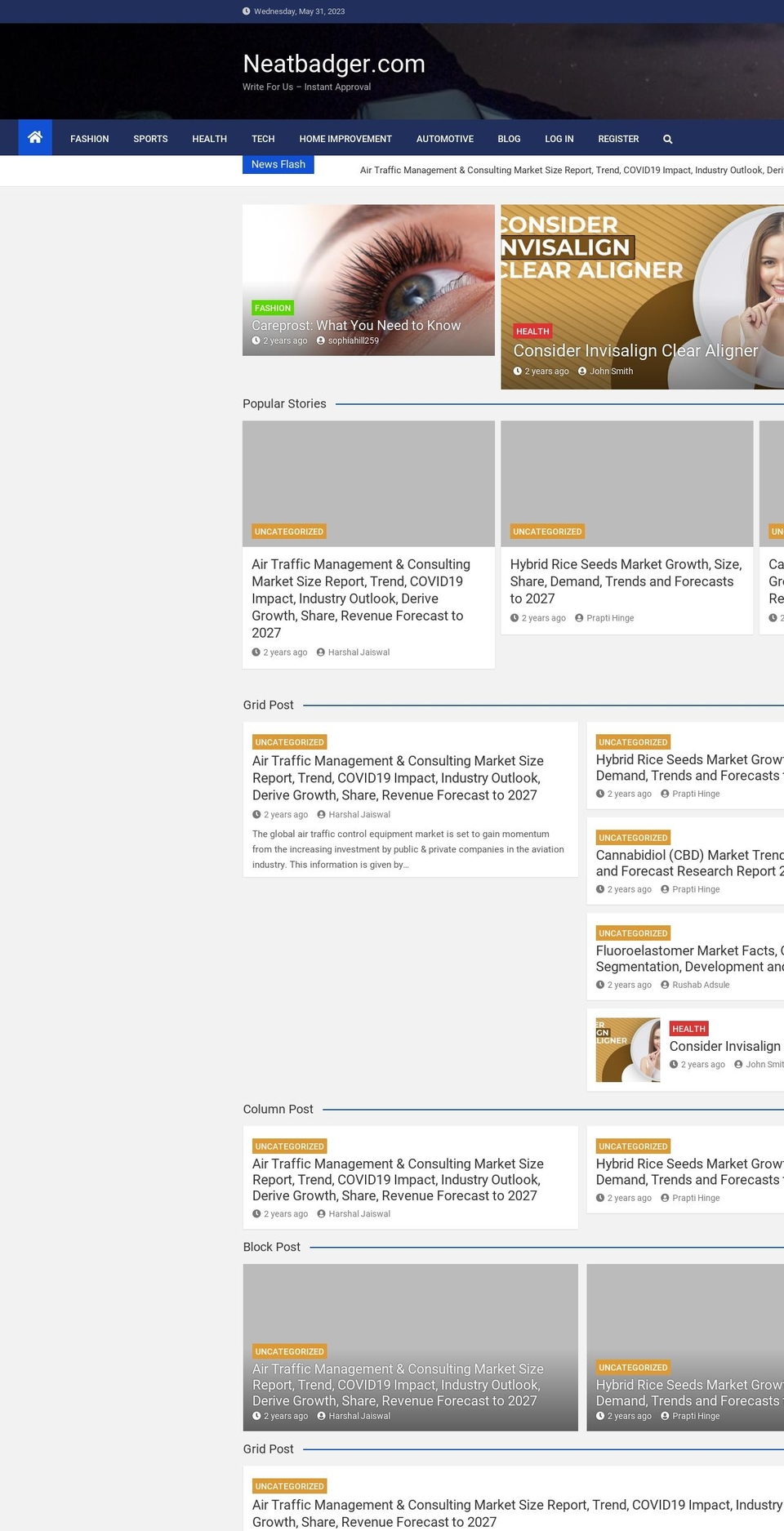 neatbadger.com — Shopify storefront screenshot