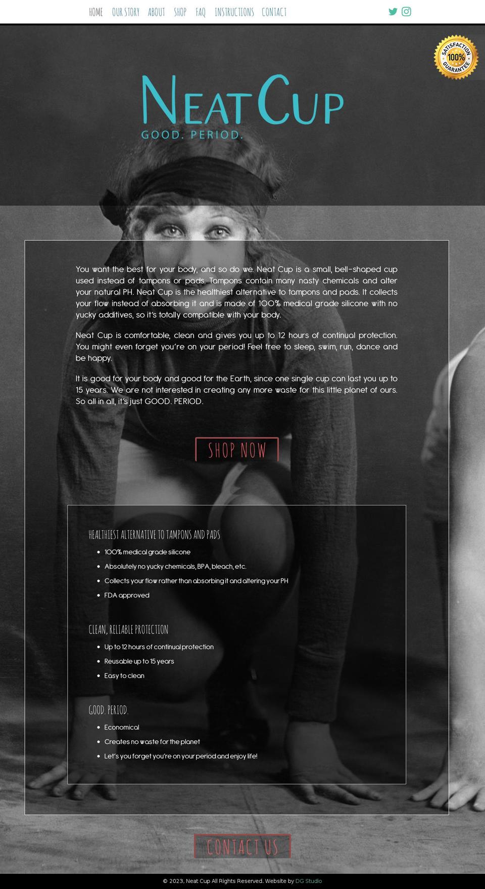 neatcup.com shopify website screenshot