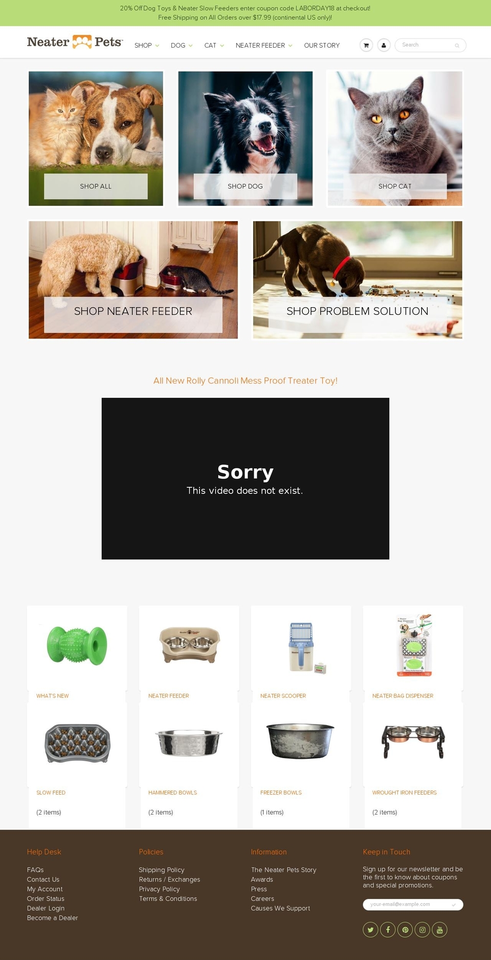 neaterbrands.net shopify website screenshot