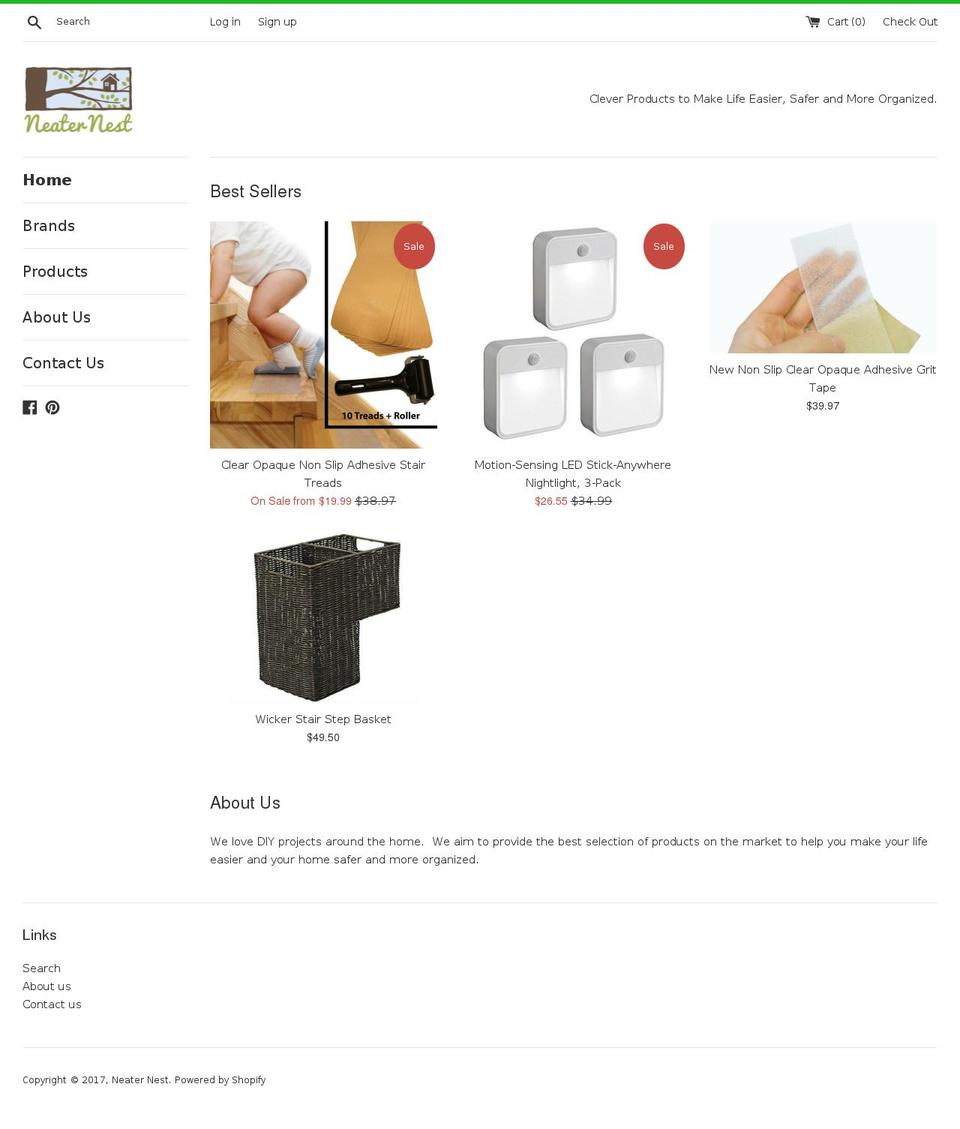 neaternest.com shopify website screenshot