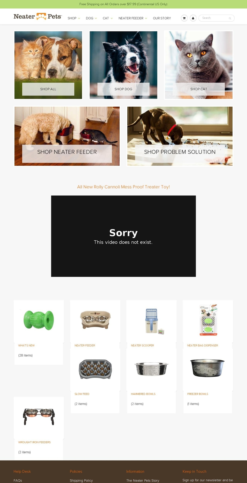 neaterpets.com shopify website screenshot