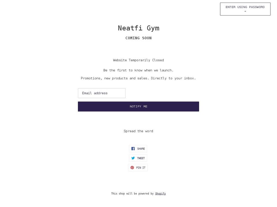 neatfigym.com shopify website screenshot