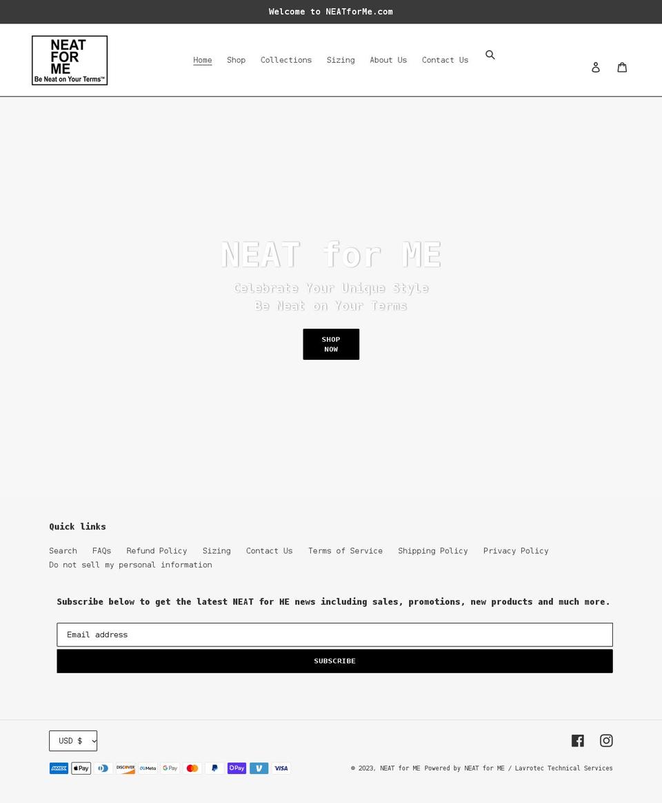 neatforme.com shopify website screenshot