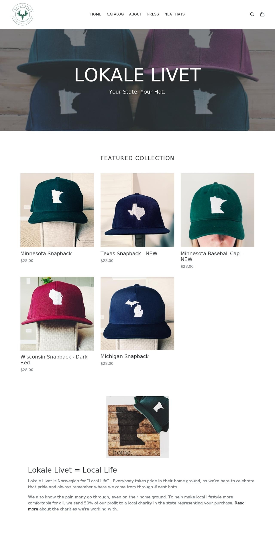neathats.com — Shopify storefront screenshot